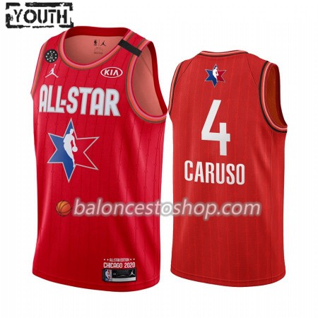 Camiseta Niños NBA Los Angeles Lakers Alex Caruso 4 2020 All-Star Jordan Brand Rojo Swingman